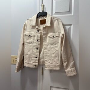 Tecovas Western Women’s Cream Twill Trucker Jacket Size Small
